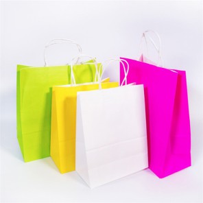 Bagiau Papur Kraft gyda Dolenni Troellog